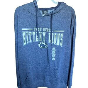 Men’s Colosseum Penn State Heathered Blue Kangaroo Pocket Hoodie Size Large